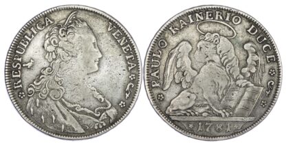 Italy, Venice, Paolo Renier (1779-89 AD), silver Tallero (Taler for the Levant), 1781