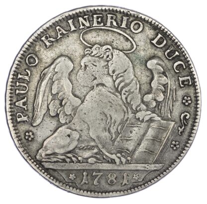 Italy, Venice, Paolo Renier (1779-89 AD), silver Tallero (Taler for the Levant), 1781