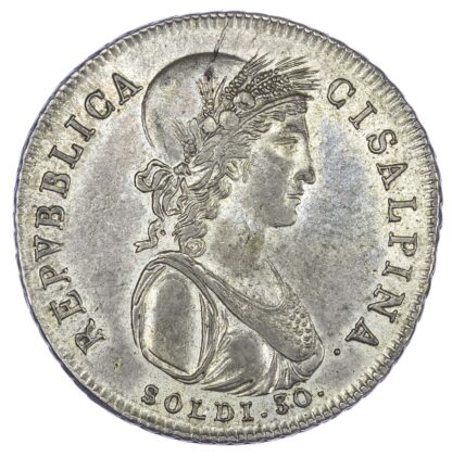 Italy, Cisalpine Republic (1797-1802), silver 30 Soldi, 1800