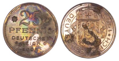 Germany, Wilhelm II (1888-1918), copper Pattern 25 Pfennig, 1908