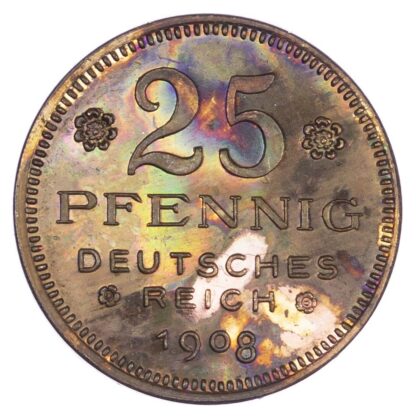 Germany, Wilhelm II (1888-1918), copper Pattern 25 Pfennig, 1908