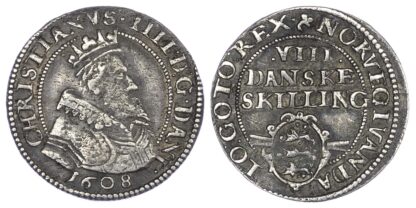 Denmark, Christian IV (1588-1648 AD), silver 8 Skilling, 1608 AD
