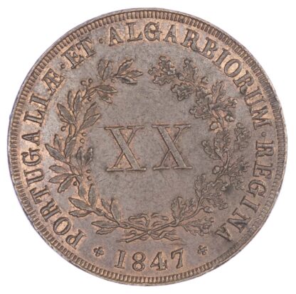 Portugal, Maria II (1834-53), copper 20 Reis, 1847