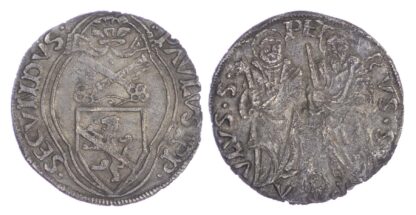 Italy, Papal States, Paolo II (1464-1471 AD), silver Terzo di Grosso