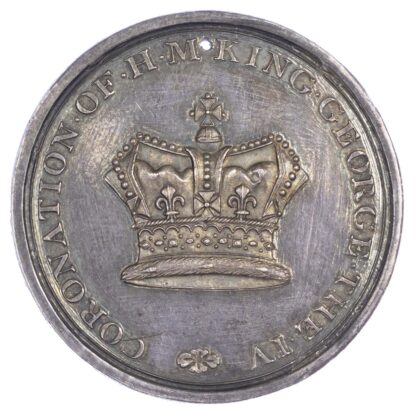 George IV, Coronation 1821, Silver ticket of Admission to the Coronation Banquet, Silver Ticket