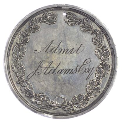 George IV, Coronation 1821, Silver ticket of Admission to the Coronation Banquet, Silver Ticket