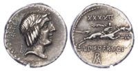 L. Calpurnius Piso Frugi, Silver Denarius