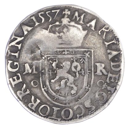 Mary (1542-1567), Testoon, countermarked, 1st period, type IIIa, 1557