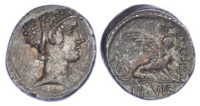 T. Carisius, Silver Denarius