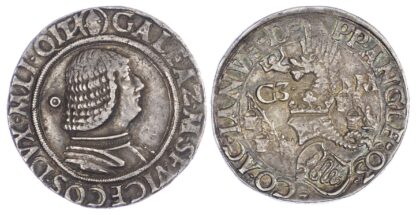 Italy, Milan, Gian Galeazzo Maria Sforza (1466-1476 AD), silver Testone