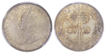 British West Africa, George V (1910-1936), silver Shilling, 1913