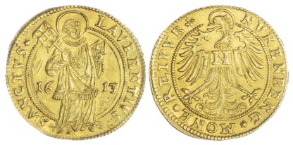 Germany, Nürnberg, gold Goldgulden, 1613
