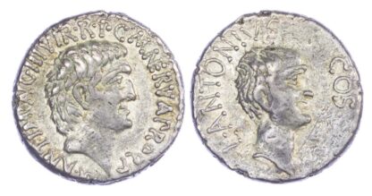 Marc Antony and Lucius Antony, Silver Denarius