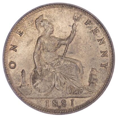 Victoria (1837-1901), 1881,Heaton mint Penny