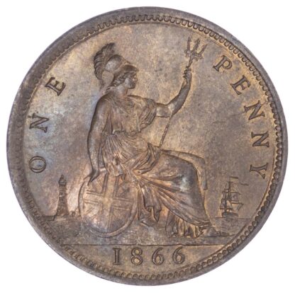 Victoria (1837-1901), Bronze Penny, 1866
