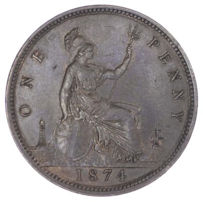 Victoria (1837-1901), Bronze Penny, 1874, Dies 7 & G