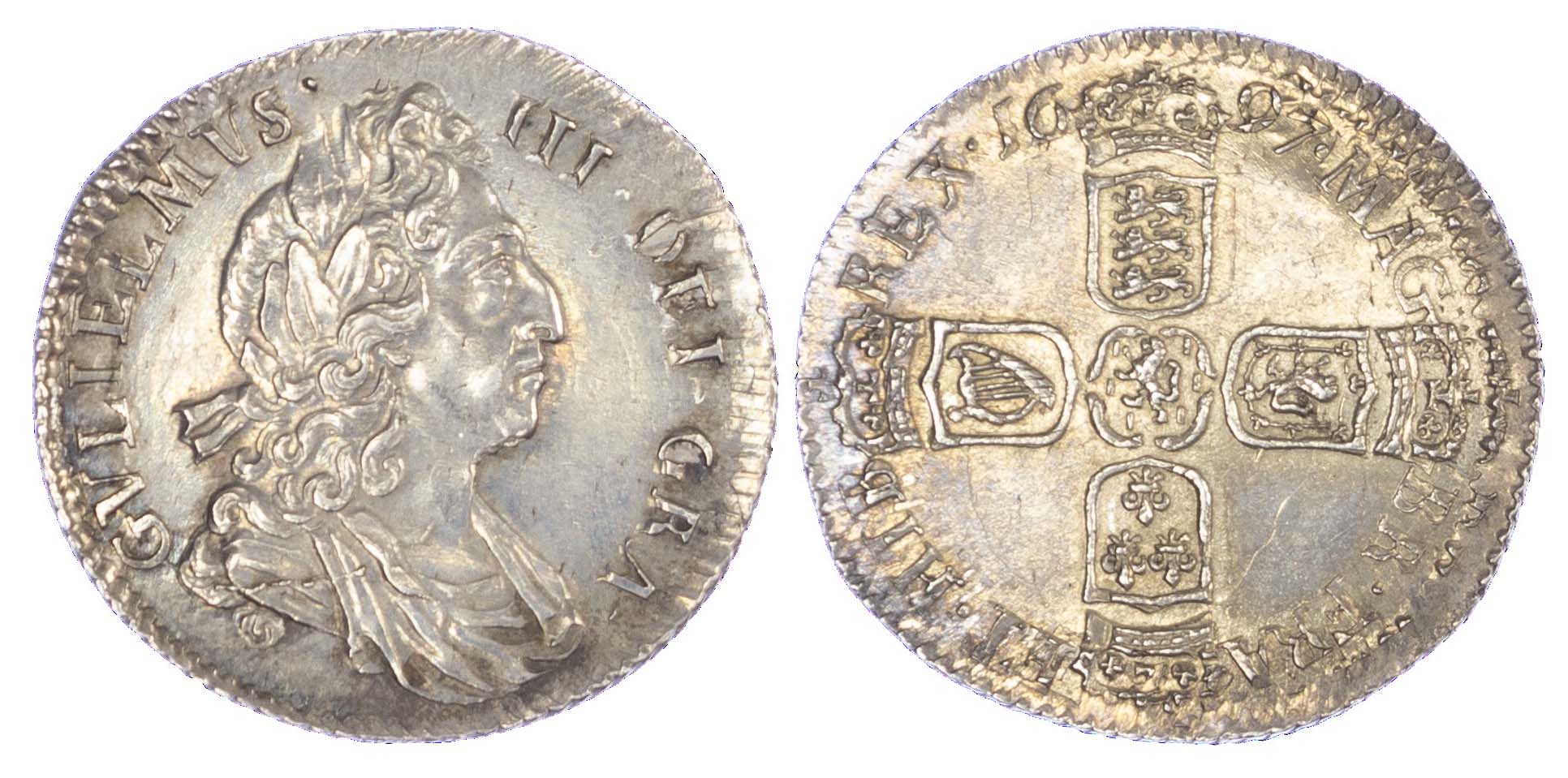 William III (1694-1702), Sixpence, 1697, third bust
