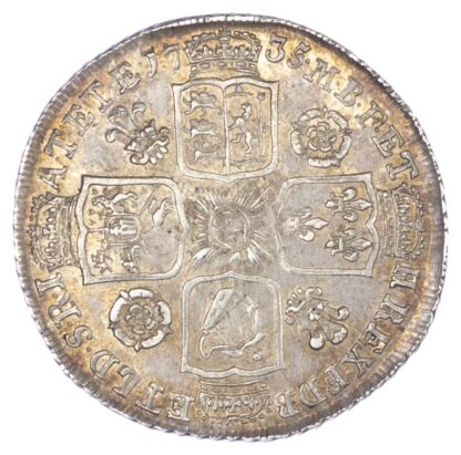 George II (1727-60), Shilling, 1735, Roses & Plumes