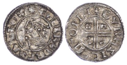 Aethelred II (978-1016), Penny, Intermediate small cross/ Crux type mule, Winchester mint