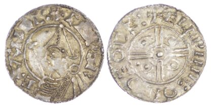 Canute (1016-35), Penny, Helmet type (c.1024-1030), Thetford mint