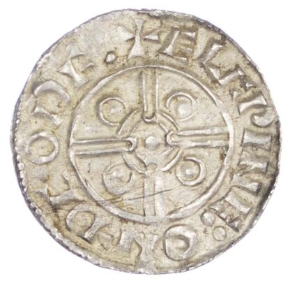 Canute (1016-35), Penny, Helmet type, Thetford mint, moneyer Aelfwine