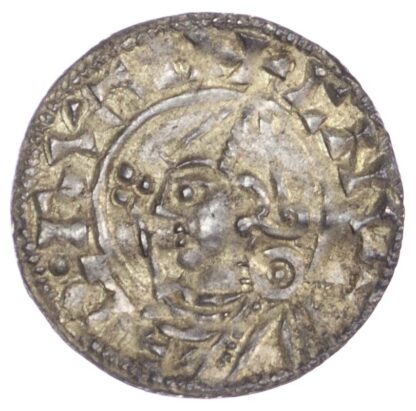 Canute (1016-35), Penny, Helmet type, Worcester mint, moneyer Aegelwine,