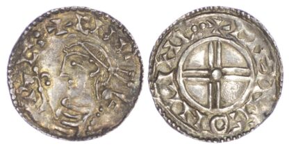 Canute (1016-35), Penny, Short cross type, Lincoln Mint, moneyer Leofinc