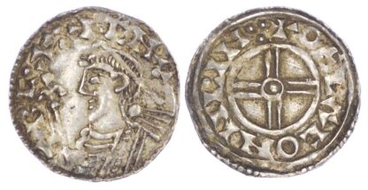Canute (1016-35), Penny, Short cross type, Lincoln Mint, moneyer Oslac