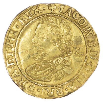James I (1603-25), Half-Laurel, third coinage, mm. trefoil