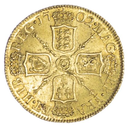 1702 Anne (1702-1714), Pre-Union, Guinea, About Extremely Fine