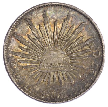 Mexico, silver 8 Reales, 1858/7, Mexico City - rare overdate