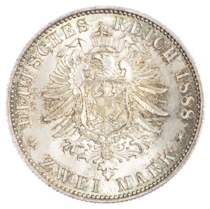 Germany, Prussia, Friedrich III (1888), silver 2 Marks, 1888 A - Mint State