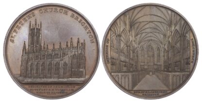 George IV, Brighton, Dedication of St. Peter’s Church, AE medal
