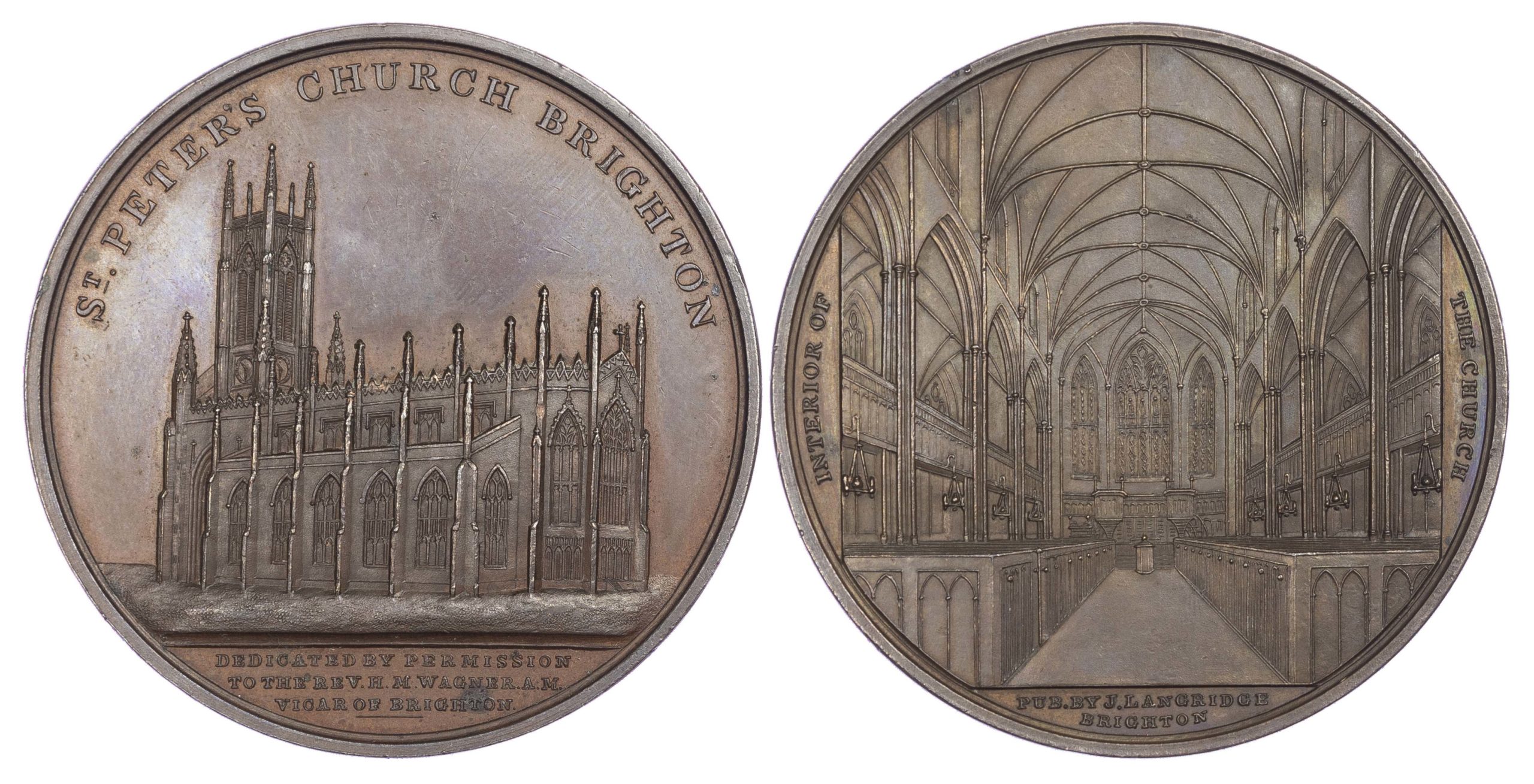 George IV, Brighton, Dedication of St. Peter’s Church, AE medal