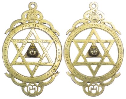 Scotland, George IV, Fremason’s Jewel of James. Erskine silver-gilt openwork