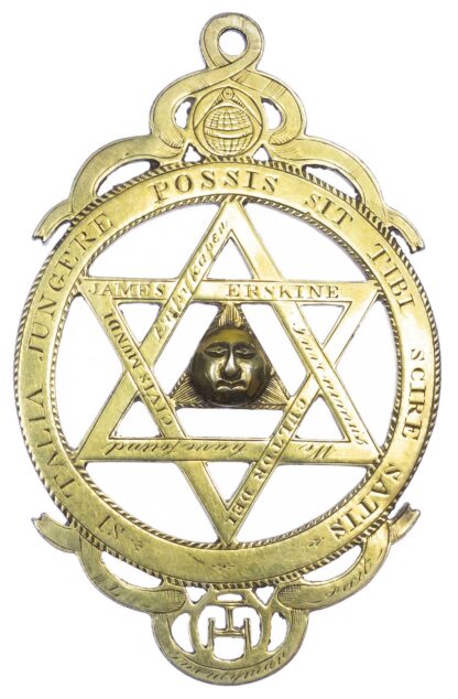 Scotland, George IV, Fremason’s Jewel of James. Erskine silver-gilt openwork