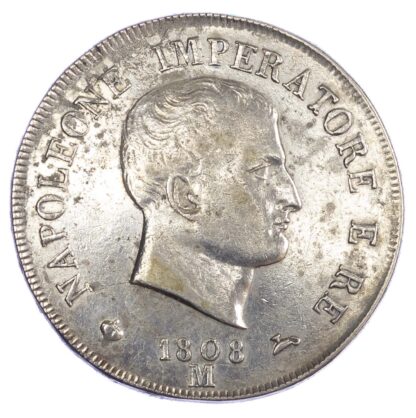 Italy, Kingdom of Italy, Napoleon I (1805-1814), silver 5 Lire, 1808 M