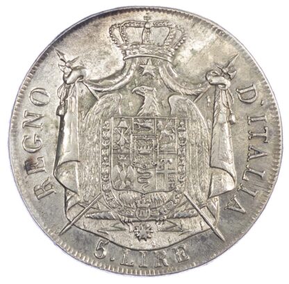 Italy, Kingdom of Italy, Napoleon I (1805-1814), silver 5 Lire, 1808 M