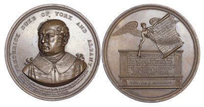 George IV, Prince Frederick, Duke of York and Albany, Death, Large AE medal, 1827
