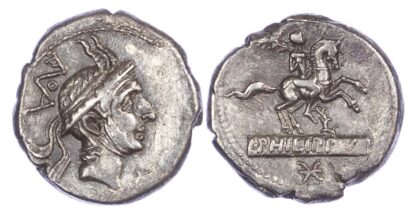 L. Marcius Philippus, Silver Denarius