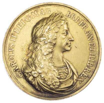 Charles II, Marriage to Catherine of Braganza, AR-gilt Marriage Medal 1662