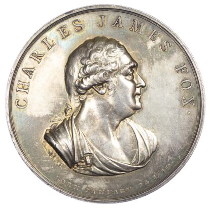 Ireland, George III, Whig statesman, silvered AE medal,1800