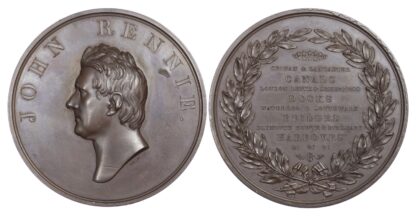John Rennie, engineer, his death, AE medal 1821