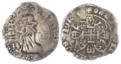 Crusaders, Order of St. John, Rhodes, Philibert de Naillac (1396-1421), silver Gigliato