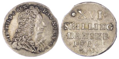 Denmark, Frederik IV (1699-1730), silver 16 Skilling