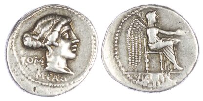 M. Porcius Cato (89 BC) AR Denarius, Rome