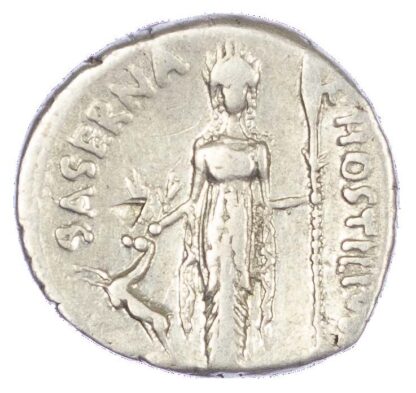 L. Hostilius Saserna (48 BC) AR Denarius, Rome
