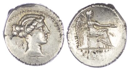 M. Porcius Cato (89 BC) AR Denarius, Rome