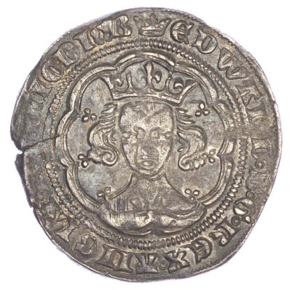 Edward III (1327-1377), Groat, Fourth coinage, pre-treaty period, Series F