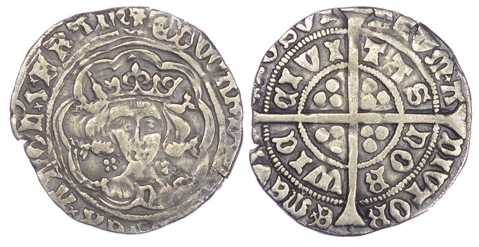 Edward IV (1461-70), Groat, first reign, quatrefoils at at neck